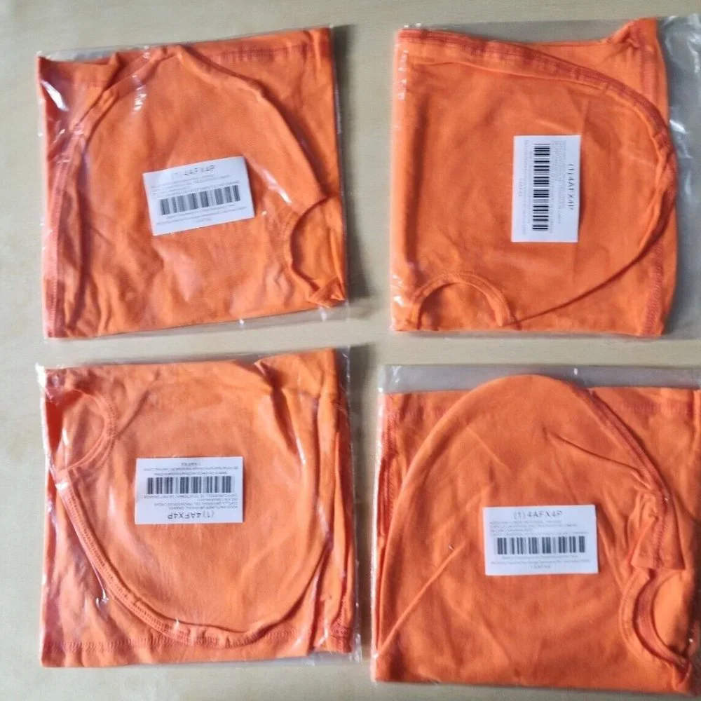 Flame-Retardant Treated Cotton Face Mask, Orange -6pack